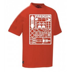 TSHIRT FREEGUN ROUGE MAQUETTE