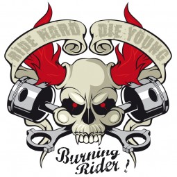 STICKER BURNING RIDER RIDE...