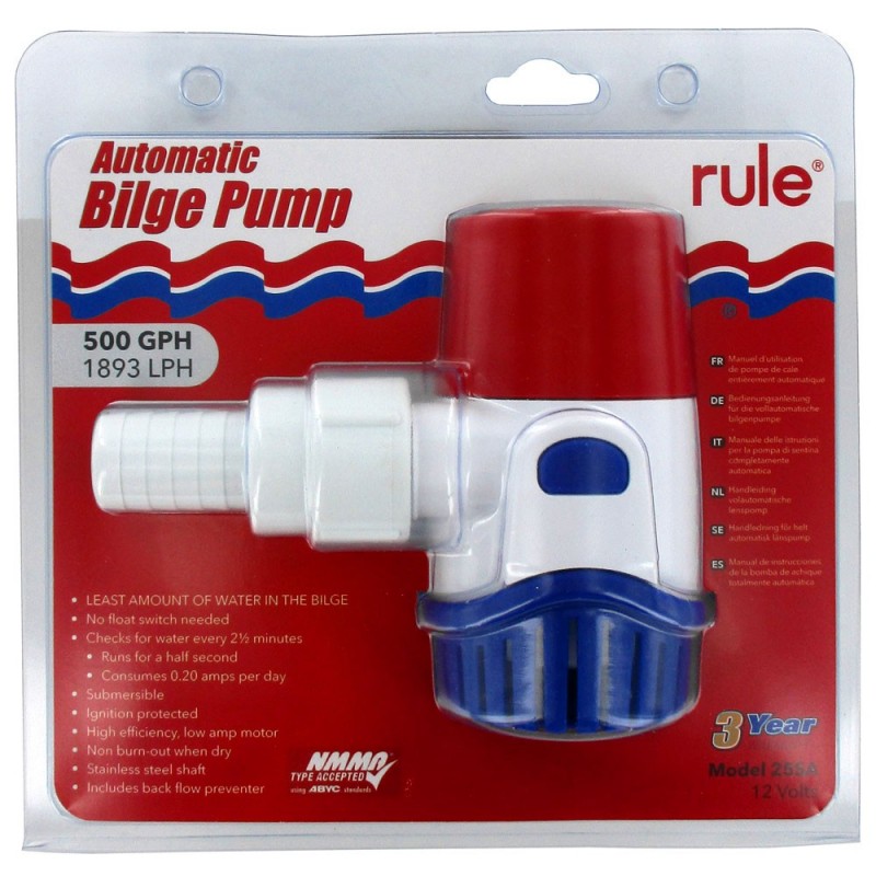 Pompe Submersible Automatique 12V - Hauteur 4m - Débit 67m³/h - Avec Interrupteur à Flotteur