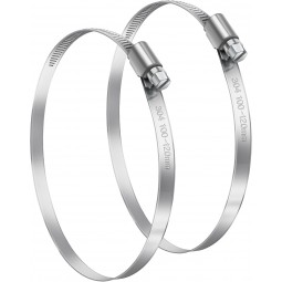 STAINLESS CLAMPS 100-120 (x2)